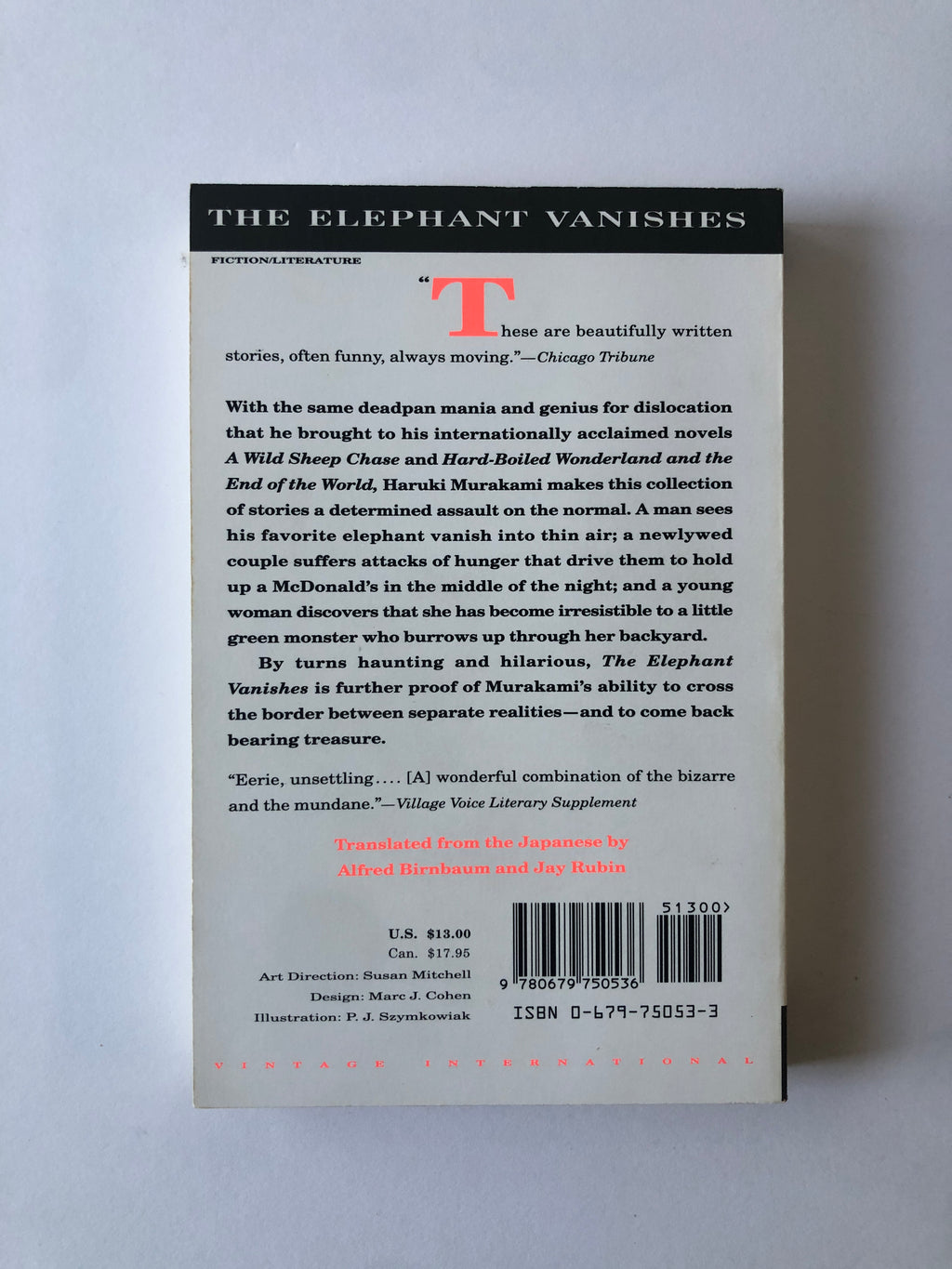 The Elephant Vanishes by Haruki Murakami